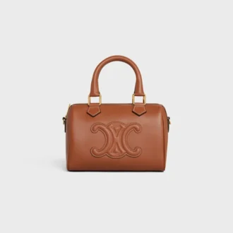 Bolso Boston pequeño en piel de becerro lisa