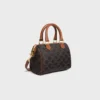 Bolso Boston pequeño en Triomphe Canvas y piel de becerro Bolso Boston pequeño en Triomphe Canvas y piel de becerro