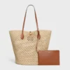 Bolso Bucket Triomphe Beads Basket en rafia y piel de becerro Bolso Bucket Triomphe Beads Basket en rafia y piel de becerro