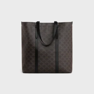 Bolso Cabas con hebilla en Triomphe Canvas y piel de becerro
