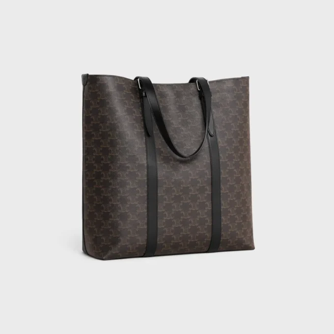 Bolso Cabas con hebilla en Triomphe Canvas y piel de becerro