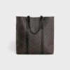 Bolso Cabas con hebilla en Triomphe Canvas y piel de becerro