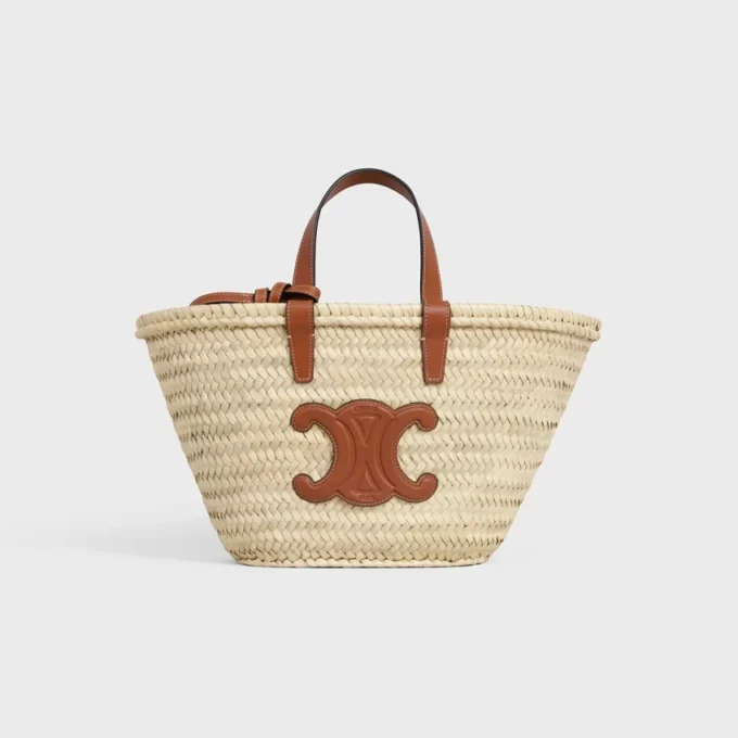 Bolso Celine Classic Panier para Teen en hojas de palma y piel de becerro Bolso Celine Classic Panier para Teen en hojas de palma y piel de becerro