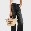 Bolso Celine Classic Panier para Teen en hojas de palma y piel de becerro Bolso Celine Classic Panier para Teen en hojas de palma y piel de becerro