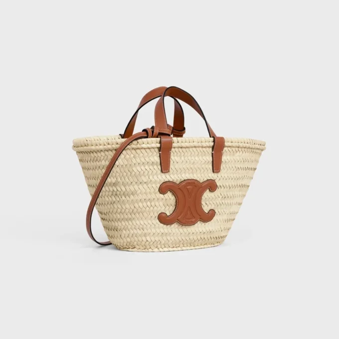 Bolso Celine Classic Panier para Teen en hojas de palma y piel de becerro Bolso Celine Classic Panier para Teen en hojas de palma y piel de becerro