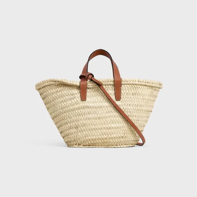 Bolso Celine Classic Panier para Teen en hojas de palma y piel de becerro Bolso Celine Classic Panier para Teen en hojas de palma y piel de becerro