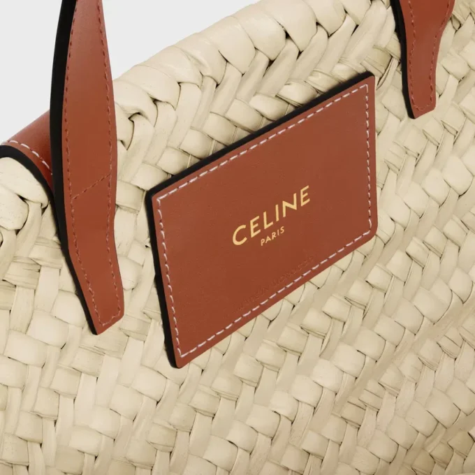 Bolso Celine Classic Panier para Teen en hojas de palma y piel de becerro Bolso Celine Classic Panier para Teen en hojas de palma y piel de becerro