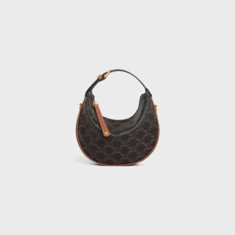 Bolso Celine Lulu para adolescentes en Triomphe Canvas y piel de becerro