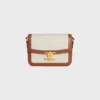 Bolso Classique Triomphe en tejido con estampado Triomphe integral y piel de becerro Bolso Classique Triomphe en tejido con estampado Triomphe integral y piel de becerro