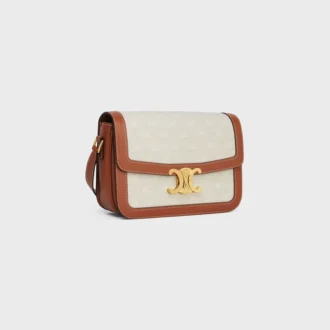 Bolso Classique Triomphe en tejido con estampado Triomphe integral y piel de becerro