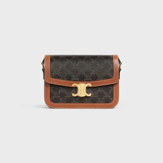 Bolso Classique Triomphe en Triomphe Canvas y piel de becerro