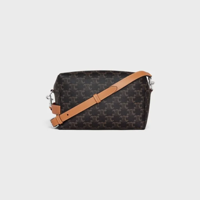 Bolso cruzado Take Away en Triomphe Canvas y piel de becerro