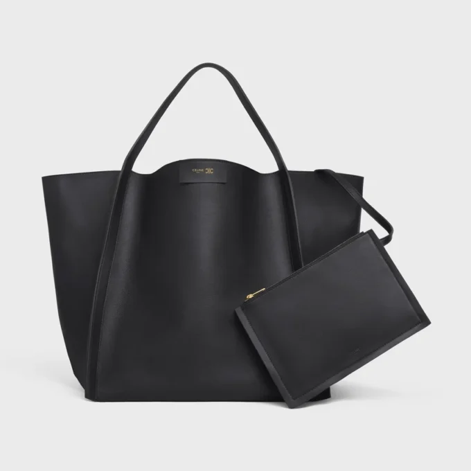 Bolso cubo mediano en piel de becerro flexible Bolso cubo mediano en piel de becerro flexible