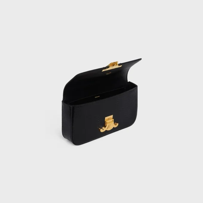 Bolso de hombro con cadena Claude en lagarto Bolso de hombro con cadena Claude en lagarto