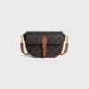 Bolso de hombro Folco en Triomphe Canvas y piel de becerro Bolso de hombro Folco en Triomphe Canvas y piel de becerro