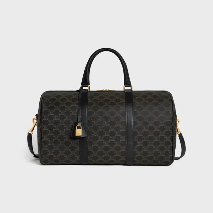 Bolso de viaje en Triomphe Canvas y piel de becerro