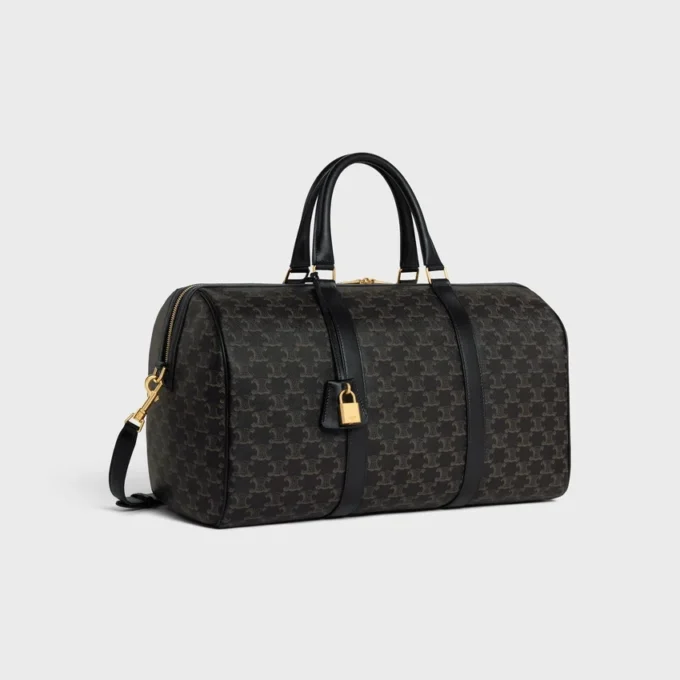 Bolso de viaje en Triomphe Canvas y piel de becerro