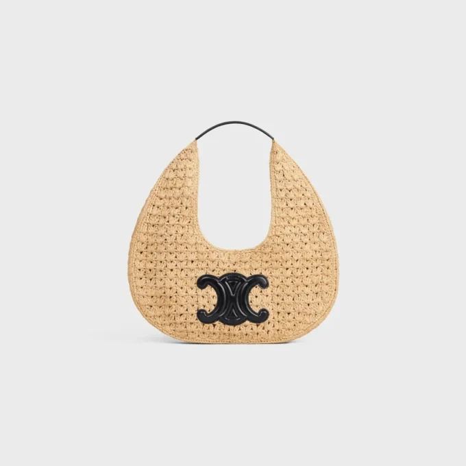Bolso Hobo Panier Classic de CELINE en rafia y piel de becerro Bolso Hobo Panier Classic de CELINE en rafia y piel de becerro