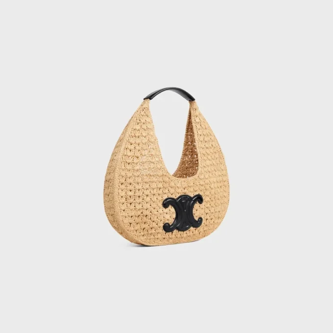 Bolso Hobo Panier Classic de CELINE en rafia y piel de becerro Bolso Hobo Panier Classic de CELINE en rafia y piel de becerro