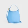 Bolso Hobo pequeño en piel de becerro lisa y flexible