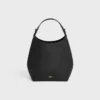 Bolso Hobo pequeño en piel de becerro lisa y flexible