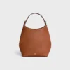 Bolso Hobo pequeño en piel de becerro lisa y flexible