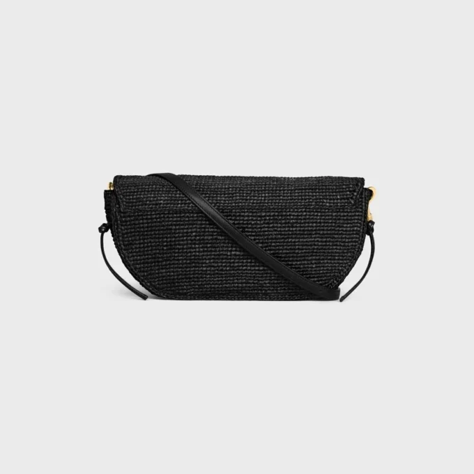 Bolso Little Halfmoon Soft Triomphe en rafia y piel de cordero Bolso Little Halfmoon Soft Triomphe en rafia y piel de cordero