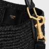 Bolso Louise mediano de rafia y piel de becerro Bolso Louise mediano de rafia y piel de becerro