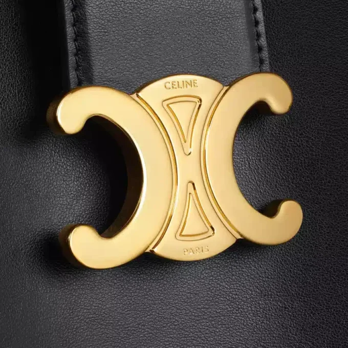 Bolso Louise mediano tipo cubo en piel de becerro lisa