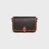 Bolso Messenger Folco pequeño en Triomphe Canvas y piel de becerro Bolso Messenger Folco pequeño en Triomphe Canvas y piel de becerro