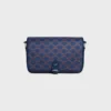 Bolso Messenger Folco pequeño en Triomphe Canvas y piel de becerro