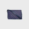 Bolso Messenger Folco pequeño en Triomphe Canvas y piel de becerro