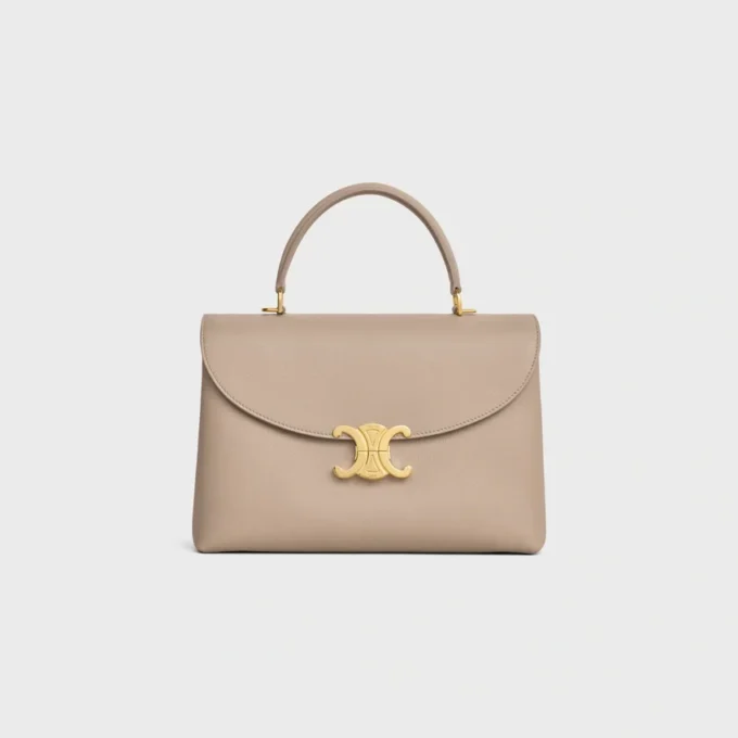 Bolso Nino mediano en piel de becerro granulada y flexible