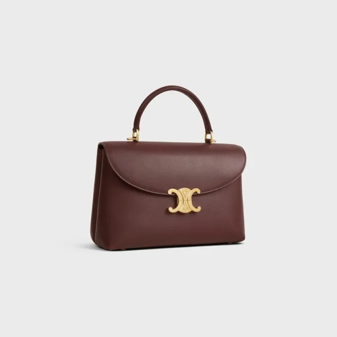 Bolso Nino mediano en piel de becerro granulada y flexible