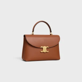 Bolso Nino mediano en piel de becerro granulada y flexible
