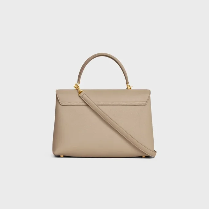 Bolso Nino mediano en piel de becerro granulada y flexible