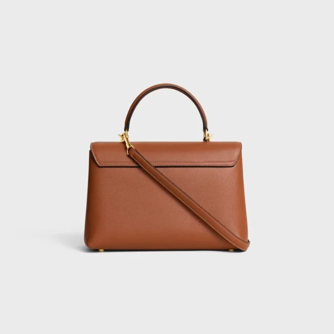 Bolso Nino mediano en piel de becerro granulada y flexible