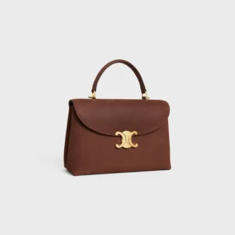 Bolso Nino mediano en piel de becerro nobuk granulada