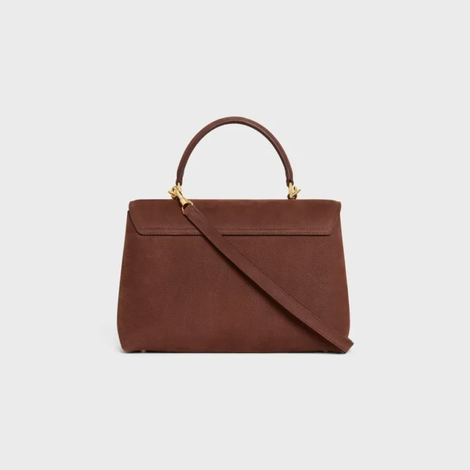 Bolso Nino mediano en piel de becerro nobuk granulada