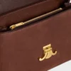 Bolso Nino mediano en piel de becerro nobuk granulada