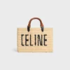 Bolso Panier de CELINE Paris en rafia y piel de becerro Bolso Panier de CELINE Paris en rafia y piel de becerro