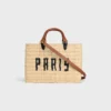 Bolso Panier de CELINE Paris en rafia y piel de becerro Bolso Panier de CELINE Paris en rafia y piel de becerro