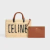 Bolso Panier de CELINE Paris en rafia y piel de becerro Bolso Panier de CELINE Paris en rafia y piel de becerro