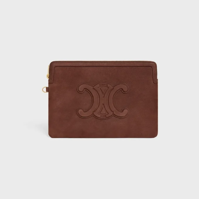 Bolso pequeño con correa Cuir Triomphe en piel de becerro granulada Bolso pequeño con correa Cuir Triomphe en piel de becerro granulada