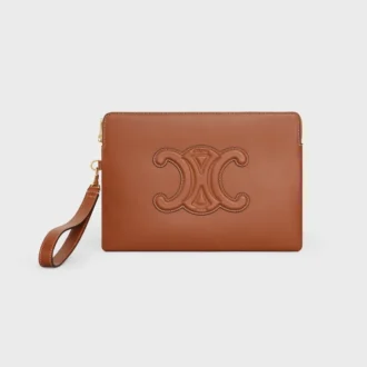 Bolso pequeño con correa Cuir Triomphe en piel de becerro lisa