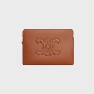 Bolso pequeño con correa Cuir Triomphe en piel de becerro lisa