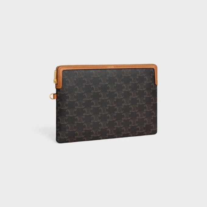 Bolso pequeño con correa Cuir Triomphe en Triomphe Canvas y piel de becerro Bolso pequeño con correa Cuir Triomphe en Triomphe Canvas y piel de becerro