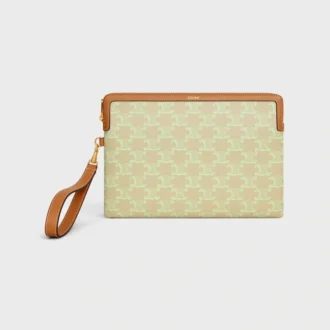 Bolso pequeño con correa de Cuir Triomphe en toile Triomphe y piel de becerro