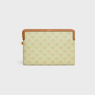 Bolso pequeño con correa de Cuir Triomphe en toile Triomphe y piel de becerro