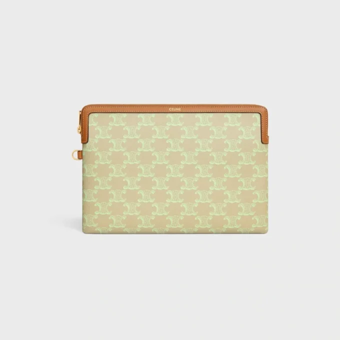 Bolso pequeño con correa de Cuir Triomphe en toile Triomphe y piel de becerro